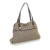 Gucci B Gucci Brown Beige Canvas Fabric GG Eclipse Shoulder Bag Italy