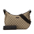 Gucci AB Gucci Brown Beige Canvas Fabric GG Crossbody Italy