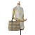 Burberry B Burberry Brown Beige Coated Canvas Fabric House Check Handbag Italy