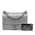 Chanel AB Chanel Silver Goatskin Leather Small Metallic Chic Pearls Flap Italy