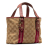 Gucci B Gucci Brown Beige Canvas Fabric GG Jolicoeur Tote Italy