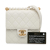 Chanel AB Chanel White Off White Lambskin Leather Leather Small Lambskin Chic Pearls Flap Italy