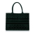 Christian Dior AB Dior Green Dark Green Velvet Fabric Medium Cannage Book Tote Italy