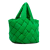 Bottega Veneta A Bottega Veneta Green Nylon Fabric Intrecciato Padded Cassette Tote Italy