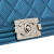 Chanel AB Chanel Blue Lambskin Leather Leather Medium Perforated Lambskin Boy Flap Italy