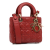 Christian Dior AB Dior Red Lambskin Leather Leather Small Lambskin Cannage My ABCDior Lady Dior Italy