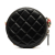 Chanel B Chanel Black Lambskin Leather Leather CC Quilted Lambskin Ribbon Round Clutch With Chain Italy