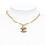 Chanel AB Chanel Gold Gold Plated Metal CC Pendant Necklace France