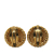 Chanel B Chanel Gold Gold Plated Metal CC Clip On Earrings France