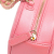 Chanel Pink Lambskin Leather Leather CC Quilted Lambskin Pearl Crush Round Clutch with Chain Italy