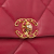 Chanel AB Chanel Red Dark Red Lambskin Leather Leather Large Lambskin 19 Flap France