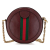 Gucci AB Gucci Red Bordeaux Calf Leather Mini Round Ophidia Crossbody Bag Italy