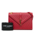 Saint Laurent B Saint Laurent Red Calf Leather Large Monogram Chevron Envelope Bag Italy