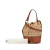 Loewe AB LOEWE Brown Beige Raffia Natural Material Balloon Bag Spain