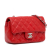 Chanel B Chanel Red Lambskin Leather Leather Mini Rectangular Classic Lambskin Single Flap Italy