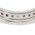 Bvlgari B Bvlgari Silver 18K White Gold Metal Garnet B.Zero1 1 Band Ring Italy