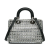 Christian Dior B Dior Silver with Black Tweed Fabric Small Patch Diorissimo Tote Italy