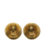 Chanel B Chanel Gold Gold Plated Metal CC Clip On Earrings France