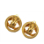 Chanel B Chanel Gold Gold Plated Metal CC Clip On Earrings France