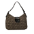 Fendi B Fendi Brown Dark Brown Canvas Fabric Zucchino Shoulder Bag Italy