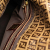 Fendi B Fendi Brown Coated Canvas Fabric Zucchino Crystal Double Flap Mamma Italy