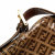 Fendi B Fendi Brown Coated Canvas Fabric Zucchino Crystal Double Flap Mamma Italy