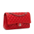 Chanel B Chanel Red Lambskin Leather Leather Medium Classic Lambskin Double Flap France