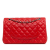 Chanel B Chanel Red Lambskin Leather Leather Medium Classic Lambskin Double Flap France