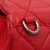 Chanel B Chanel Red Lambskin Leather Leather Small Goatskin Double Carry Waist Chain Flap Italy