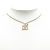 Chanel B Chanel Gold Light Pink Gold Plated Metal and Enamel CC Arrow Pendant Necklace France