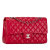 Chanel AB Chanel Red Lambskin Leather Leather Medium Classic Lambskin Double Flap France