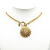 Chanel AB Chanel Gold Gold Plated Metal Sunburst Medallion Pendant Necklace France