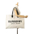 Burberry AB Burberry White Ivory Canvas Fabric Logo Tote Romania