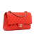 Chanel B Chanel Red Lambskin Leather Leather Medium Classic Lambskin Double Flap France