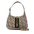 Gucci AB Gucci Brown Beige Coated Canvas Fabric Small The Hacker Project GG Supreme Jackie 1961 Italy