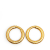 Chanel B Chanel Gold Gold Plated Metal CC Hoop Earrings France