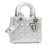 Christian Dior AB Dior Silver Calf Leather Small Metallic Grained skin Cannage Lucky Badges My Lady Dior Italy