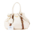 Prada B Prada White Calf Leather Cervo Antik Satchel Italy