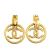 Chanel AB Chanel Gold Gold Plated Metal CC Swing Clip On Earrings France