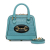 Gucci B Gucci Blue Light Blue Raffia Natural Material Mini Horsebit 1955 Top Handle Bag Italy