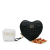 Christian Dior AB Dior Black Calf Leather DiorAmour Caro Heart Pouch with Chain Italy