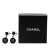 Chanel AB Chanel Black Resin Plastic CC Tire Drop Earrings France