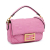 Fendi B Fendi Pink Calf Leather Mini FF Embossed Baguette Italy