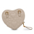 Christian Dior B Dior Brown Beige Calf Leather DiorAmour Caro Heart Pouch with Chain Italy