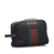 Gucci AB Gucci Black with Multi Nylon Fabric Techno Web Clutch Italy