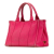 Prada B Prada Pink Canvas Fabric Small Canapa Logo Satchel India