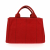 Prada Canapa Handbag in Red Fabric