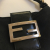 Fendi Pochette aus schwarzem Stoff