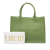 Christian Dior AB Dior Green Calf Leather Medium Embossed Book Tote Italy