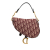 Christian Dior B Dior Red Bordeaux Canvas Fabric Mini Oblique Saddle Italy